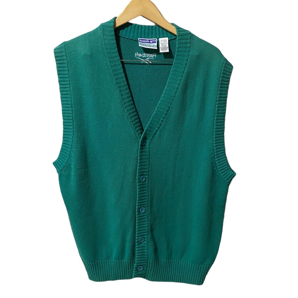 VINTAGE REEBOK GOLF SPORT VEST COLOR GREEN SIZE XL GREAT CONDITION 👍